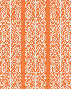 Ornate White Leafy Vine Pattern Rug