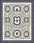Intricate Geometric Symmetrical Medallion Design Rug