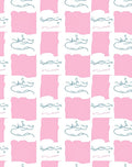Pink Blush Abstract Checkerboard Pattern Rug