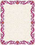 Ornate Floral Border Design Rug