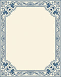 Floral Scrollwork Border Design Rug