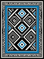 Bold Diamond Tribal Pattern Rug