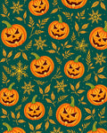 Orange Jack O Lantern Autumn Foliage Rug