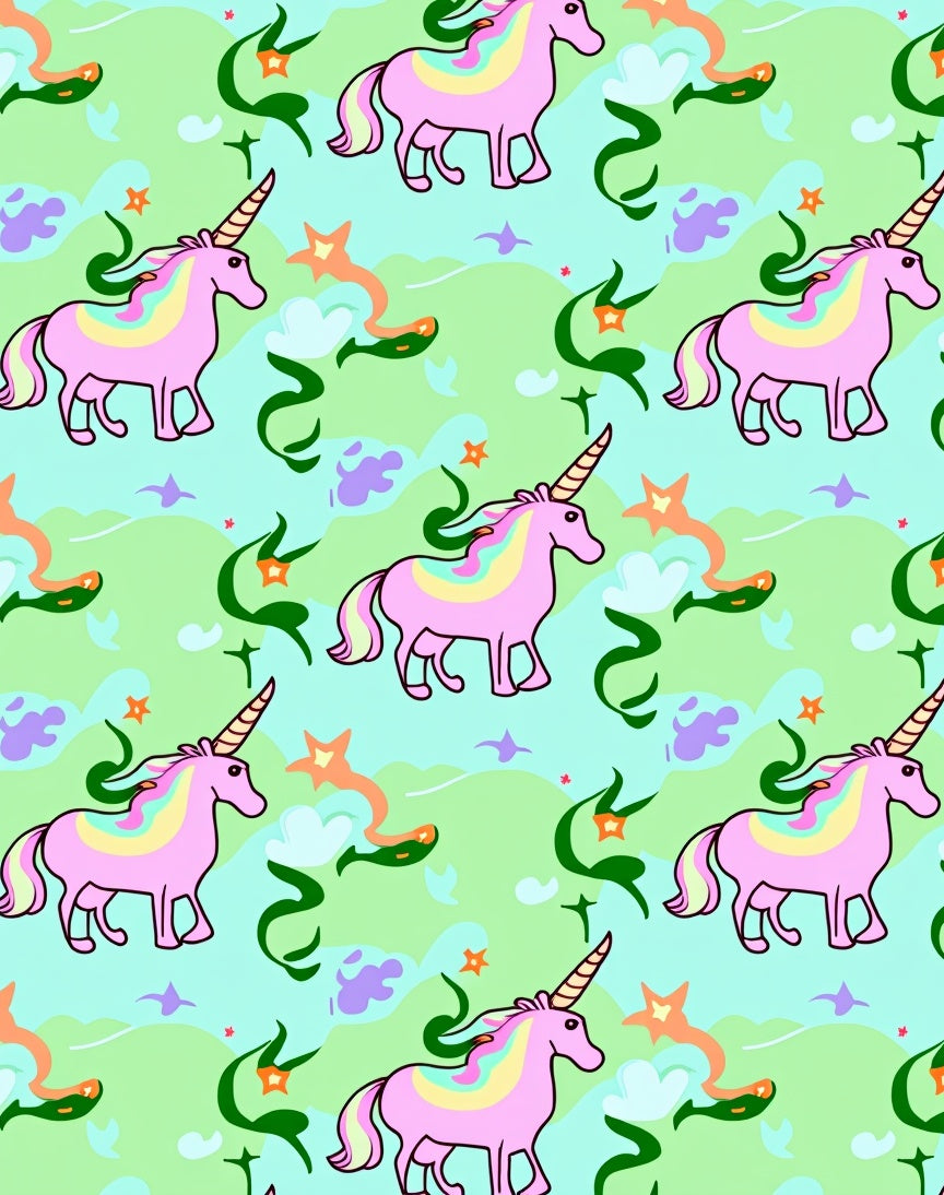 Pastel Unicorn Fantasy Pattern Rug