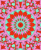 Bold Floral Mandala Pattern Rug