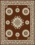 Mandala Floral Geometric Pattern Design Rug