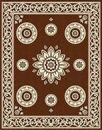 Mandala Floral Geometric Pattern Design Rug