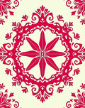 Ornate Red Floral Medallion Rug