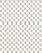 Neutral Tan Gray Interlocking Pattern Rug