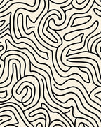 Abstract Line Art Pattern Rug