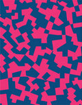 Bold Pink Blue Geometric Design Rug