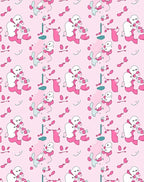 Playful Pink Blob Character Collection Rug