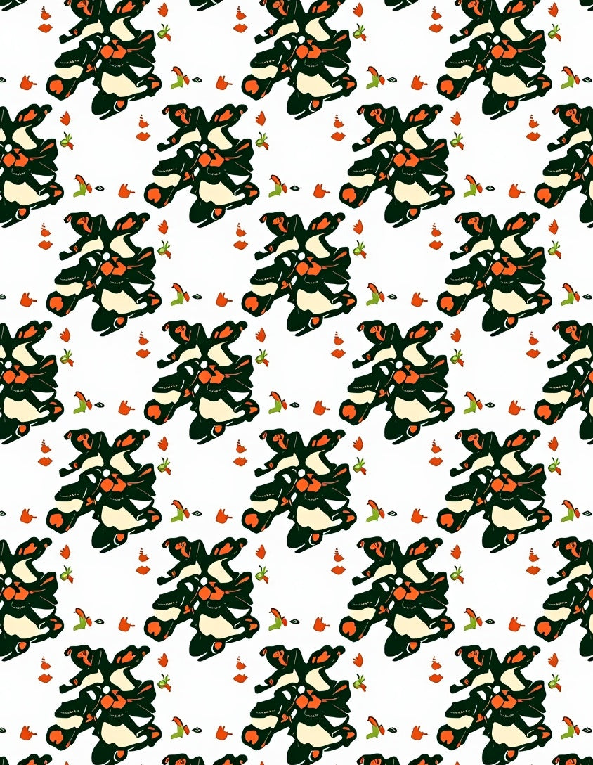 Abstract Floral Arrangement Pattern Rug