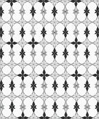 Monochromatic Geometric Floral Pattern Design Rug