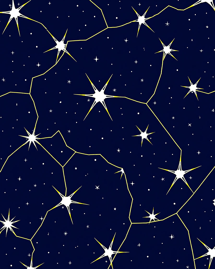 Night Sky Constellation Pattern Rug