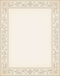Elegant Scrollwork Decorative Border Design Rug