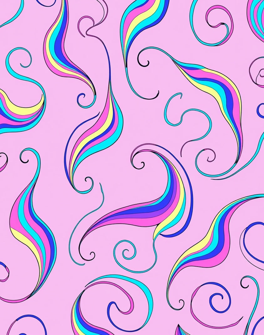 Swirls Of Bright Color And Whimsy Pattern Rug