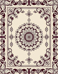 Intricate Floral Mandala Pattern Rug