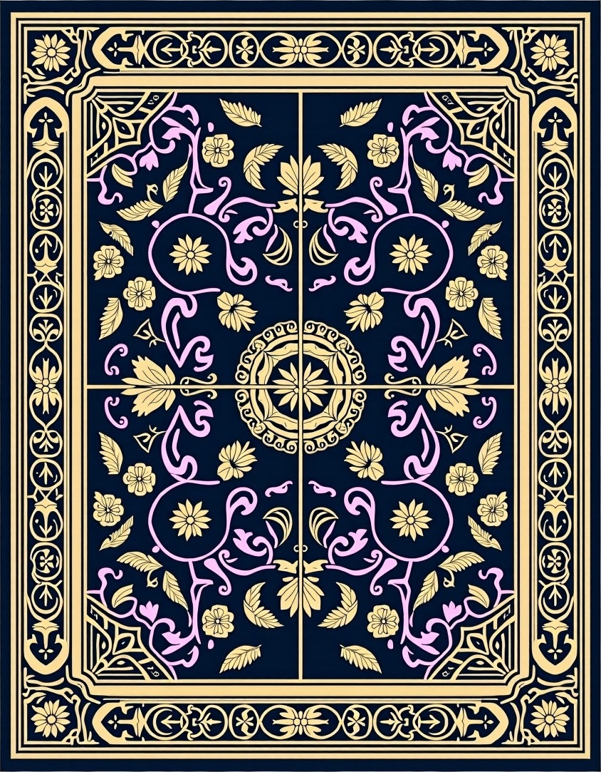 Royal Floral Elegant Pattern Design Rug