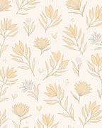 Botanical Silhouette Leaf Pattern Rug