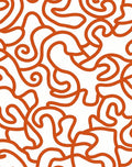 Abstract Orange Swirl Design Rug