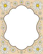 Daisy Floral Outline Design Rug