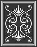Classic Scrollwork and Fan Motif Rug