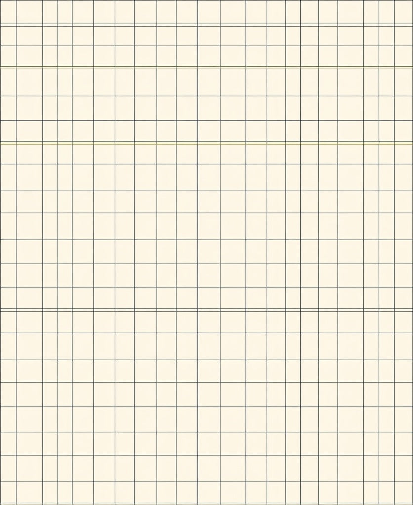 Minimalist Cream Grid Pattern Rug