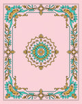 Floral Mandala Border Design Rug