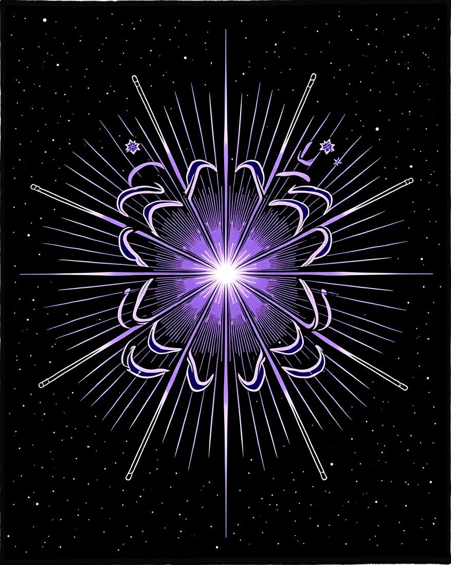 Radiant Starburst Purple Mandala Rug