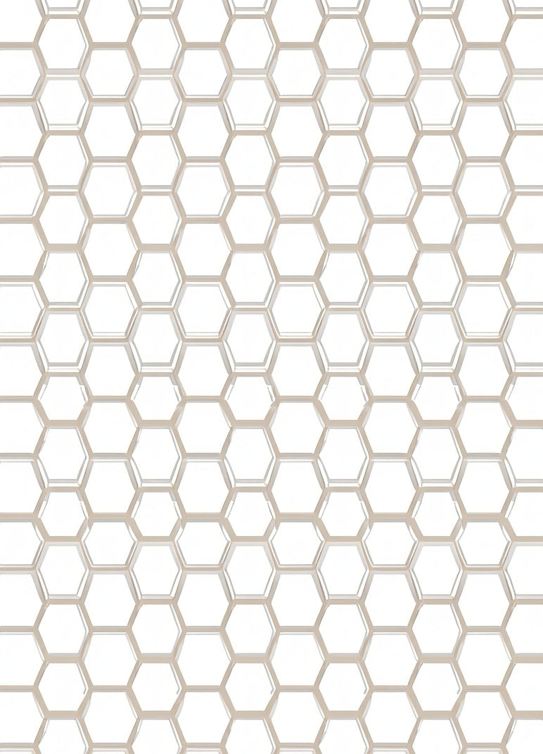 Modern Geometric Honeycomb Pattern Rug