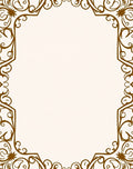 Ornate Flourish Border Design Rug