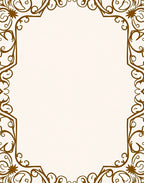 Ornate Flourish Border Design Rug
