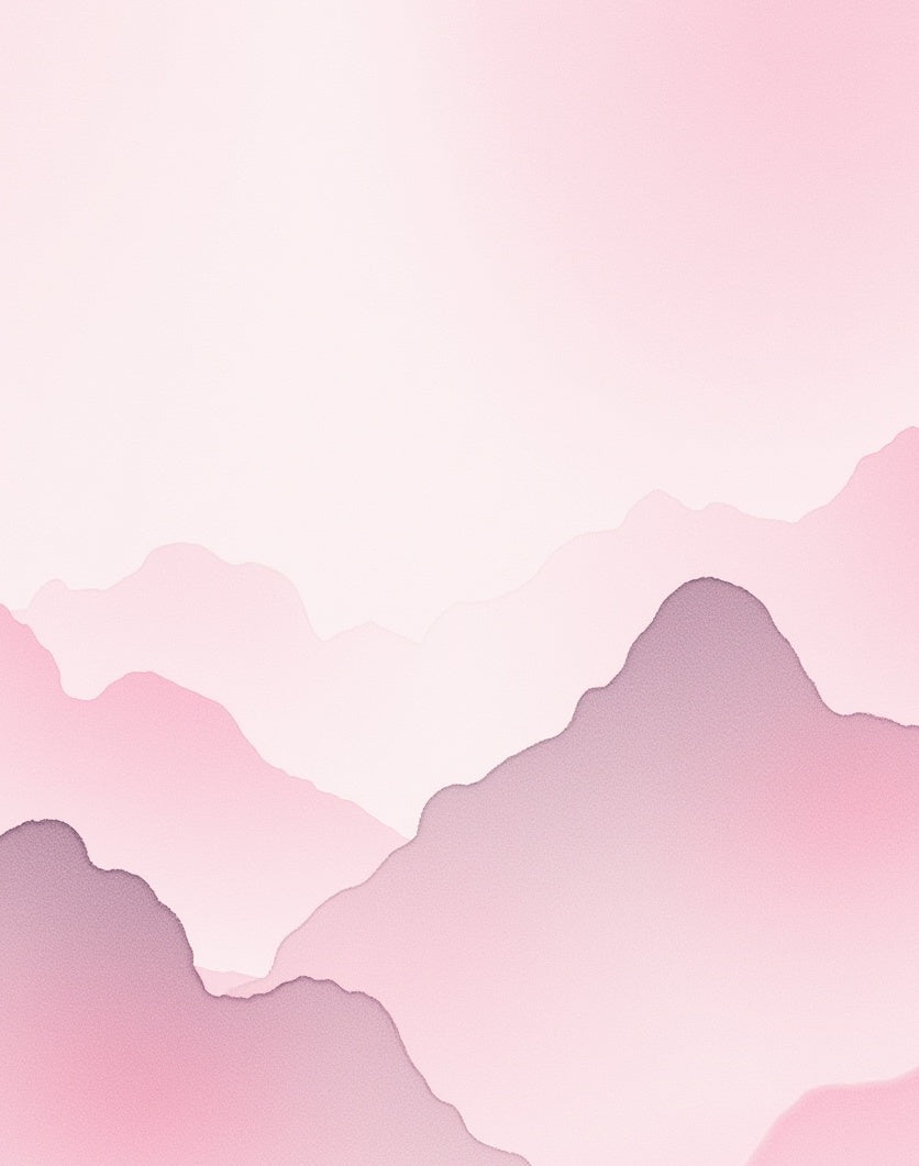 Abstract Pink Mountain Landscape Rug