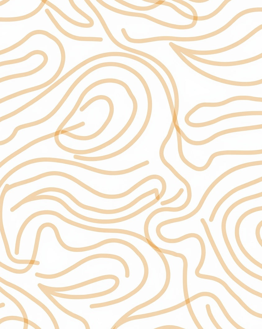 Abstract Wavy Cream Modern Pattern Rug