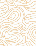 Abstract Wavy Cream Modern Pattern Rug