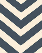 Modern Navy Cream Chevron Pattern Rug