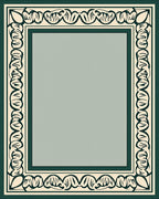 Classic Floral Scroll Border Design Rug