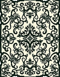 Damask Floral Patterned Classic Rug