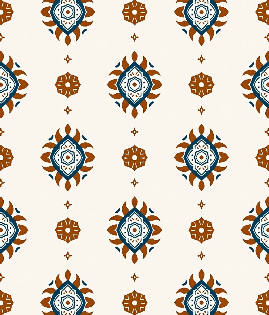 Geometric Medallion Tribal Pattern Rug