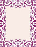 Elegant Purple Floral Border Design Rug