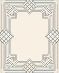 Geometric Art Deco Frame Design Rug