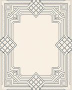 Geometric Art Deco Frame Design Rug