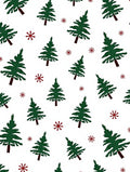 Festive Deep Green Pine Trees Rug