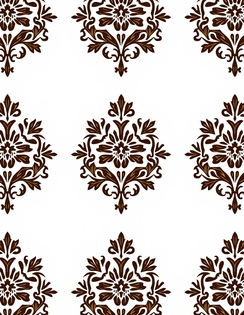 Classic Floral Damask Inspired Rug