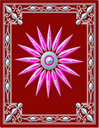 Radiant Pink Starburst Floral Pattern Rug