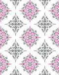 Pink Gray Medallion Artful Bloom Rug