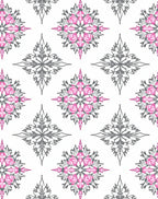 Pink Gray Medallion Artful Bloom Rug