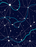 Abstract Star Map Pattern Rug