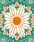 Modern Floral Mandala Pattern Rug